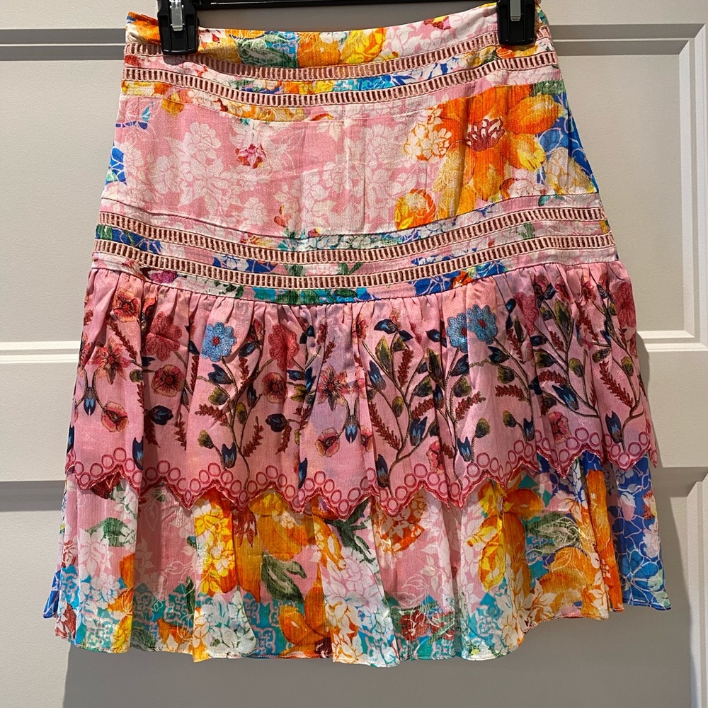 Beautiful multi colored mini skirt from anthropologie